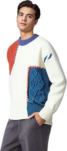 Maglioni Invernali da <span class=keywords><strong>Uomo</strong></span> all'Ingrosso, Pullover Caldi a Maniche Lunghe, Casual con Patchwork Colorato e Logo Frontale, Produttori - Product Image 3
