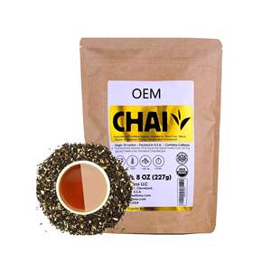 Té orgánico de Ceilán certificado OEM 100%, que contiene té negro, canela, cardamomo, clavo y pimienta negra