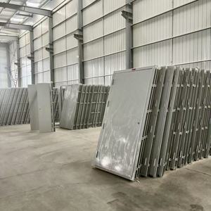 <span class=keywords><strong>Porte</strong></span> en acier coupe-feu de <span class=keywords><strong>90</strong></span> minutes avec verre coulissant moderne finition bois ouverture latérale pour entrepôt appartement hall utilisation supermarché - Product Image 3