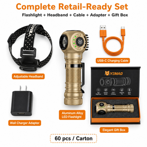 Lampe torche rechargeable OEM ODM avec logo personnalisé, briquet combiné, 300 lumens, <span class=keywords><strong>mini</strong></span> torche magnétique, chargement USB, coffret cadeau, vente en gros - Product Image 6