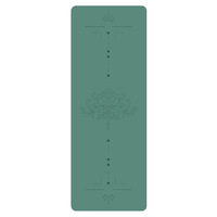 Tapis de yoga en PU antidérapant de haute qualité, épaisseur 5 mm, pour Pilates et gym, avec impression de logo personnalisée, écologique, 183 cm