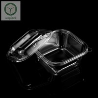 Boîte alimentaire carrée jetable en silicone transparent, type clamshell, pour salades, chips, sandwichs, sushis, pizzas, aliments pour animaux, pain