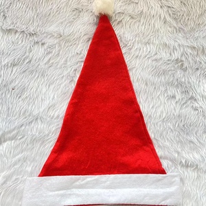 Chapeau de Père Noël <span class=keywords><strong>Pas</strong></span> <span class=keywords><strong>Cher</strong></span> Transfert Thermique Logo Personnalisé Chapeau Non Tissé Dégradable Chapeaux de Noël Écologiques - Product Image 3