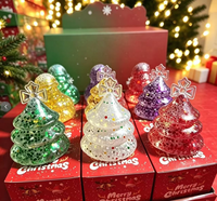 Balle anti-stress à presser en forme de Père Noël, Bonhomme de neige ou Boulette, avec paillettes à l'intérieur, à remontée lente, jouet sensoriel, cadeau de Noël