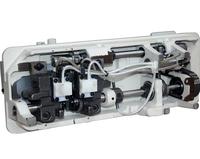Machine à coudre industrielle à double aiguille, à alimentation par entraînement rapide, à lit plat, pour cuir, modèle 872.