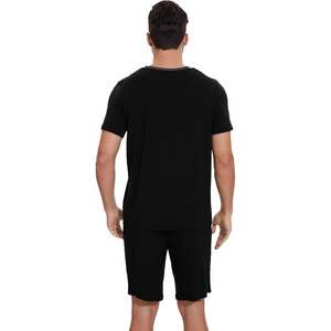 Ensemble de pyjama pour homme personnalisé, haut et short à manches courtes, viscose de bambou, tailles S à 3X, vêtements de détente - Product Image 2