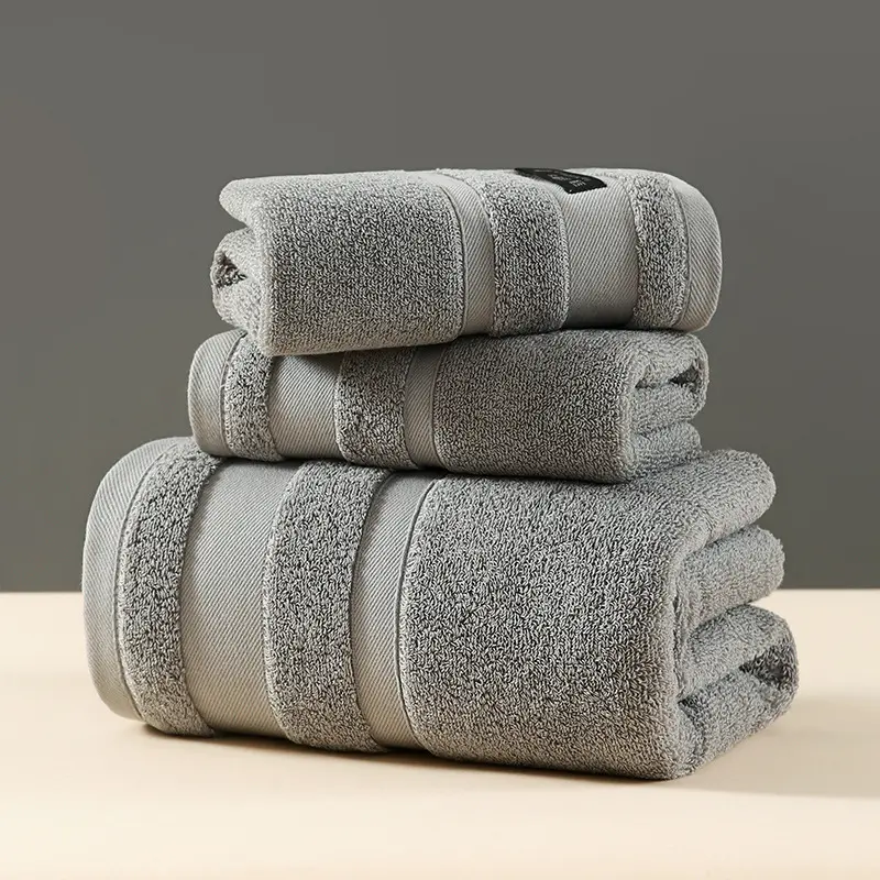 Toalha de banho de algodão orgânico pessoal com logotipo personalizado, toalha de salão de beleza pura para spa, novo padrão
