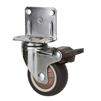 Quincaillerie pour meubles de bureau à domicile 2 3 pouces roue pivotante verrouillable tige de roulette légère roulette personnalisée