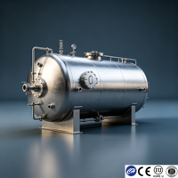 Tanque Químico Horizontal de Acero Inoxidable de 500-40000L, SS304 SS316L, para Líquidos Corrosivos, ASME CE ISO