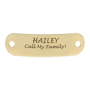 Personalizado remache en chapado en oro Collar de perro de nombre de placas - Product Image 3