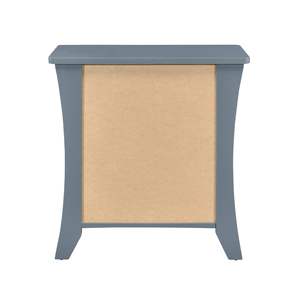 Mesita de noche moderna de madera maciza DB, mesita de noche gris con compartimento abierto y 2 cajones para uso en dormitorio o apartamento - Product Image 6