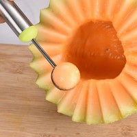 RVS 3-delige fruitballer lepelset, handmatig, voor watermeloen, cantaloupe, ijs, doe-het-zelf, voor feestdecoratie