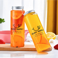 Bouteilles jetables en PET de 350/500/650 ml – Contenants alimentaires étanches pour Bubble Tea, jus, café, champagne et soda