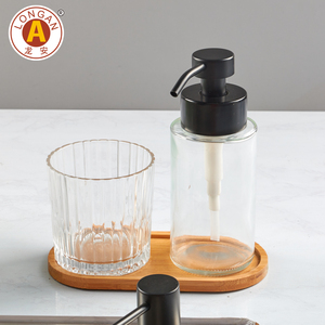 Salle de bain 300ML Hôtel Distributeur de <span class=keywords><strong>savon</strong></span> manuel Montage mural Bouteille de <span class=keywords><strong>savon</strong></span> shampooing Distributeur de gel douche avec support pour hôtel - Product Image 6