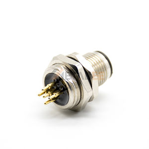 Conector Macho M12 de 5 Pines para Montaje en Panel, Codificado A, <span class=keywords><strong>PCB</strong></span> Recto, Rosca M16, IP67, DeviceNet, CANopen - Product Image 2