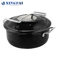 XINGPAI équipement de restauration couleur noire réchaud rond réchaud pour buffet réchaud en acier inoxydable