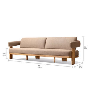 Ensemble de meubles d'extérieur <span class=keywords><strong>en</strong></span> teck au design moderne, ensemble de canapés <span class=keywords><strong>en</strong></span> teck avec coussins pour jardin, patio, cour, hôtel, villa, salon - Product Image 5
