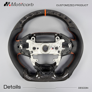 for Honda Civic 10-th generation 2016-2021 Type-R FK8 Si Coupe CR-V Customized Orange Trim Sport Carbon Fiber Steering Wheel - Product Image 5