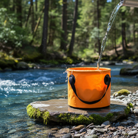 Seau pliable Yuanfeng pour l'extérieur, lavabo rond en bâche PVC, matériau imperméable, 9L, 11L, 13L, 15L, 20L, 25L, 28L, 30L