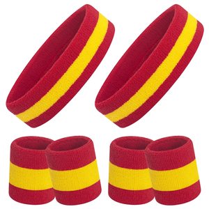 Juego <span class=keywords><strong>de</strong></span> Cintas para el Sudor - Cintas Deportivas para la Cabeza <span class=keywords><strong>y</strong></span> Muñecas para Hombres <span class=keywords><strong>y</strong></span> Mujeres, Cintas <span class=keywords><strong>de</strong></span> Tela <span class=keywords><strong>de</strong></span> Algodón para Tenis, Baloncesto, Gimnasio, Ejercicio - Product Image 1