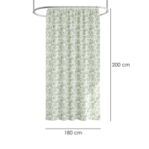 Tenda da doccia con foglie verdi 180x200 cm. Impermeabile - Product Image 2