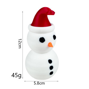 Statuetta di pupazzo di neve natalizio in resina modellata da 4-4,9 pollici, decorazione per interni, regalo natalizio, ornamento da scrivania - Product Image 3