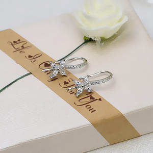 Accesorios de Plata S925 con Circonita, Aretes de Perlas de 7.5-8 mm de Moda con Bandeja Vacía para Incrustar, Semi-terminados 1188 - Product Image 4