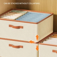 Boîte de rangement pliable en tissu pour vêtements, avec poignée renforcée, faible volume en transport (CBM), empilable, vente en gros d'usine