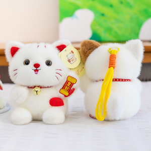 ตุ๊กตาแมวกวักน้อยน่ารัก ขายส่งขายปลีก ของเล่นจี้ห้อยกระเป๋า เสริมโชคลาภ ของขวัญเทศกาลจีน - Product Image 5
