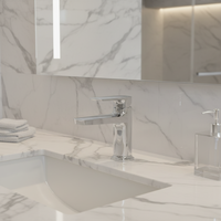 Robinet d'eau chromé de haute qualité en laiton robinet de lavabo monotrou mitigeur robinet de lavabo de salle de bain