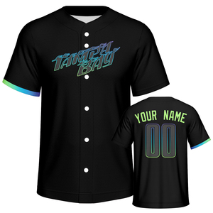 <span class=keywords><strong>Camiseta</strong></span> Deportiva Transpirable 100% Poliéster con Estampado por Transferencia de Calor, Franjas Negras, para Fanáticos del Béisbol, con Nombre y Número - Product Image 5