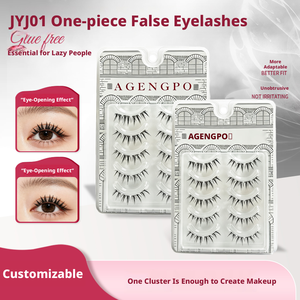 <span class=keywords><strong>Faux</strong></span> <span class=keywords><strong>cils</strong></span> de luxe monobloc en fibres végétales naturelles, tige transparente, <span class=keywords><strong>cils</strong></span> paresseux, vente en gros, OEM, logo personnalisé, marque privée, en bande - Product Image 2