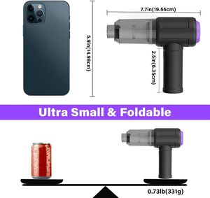 Aspirateur sans fil pour voiture et fenêtres avec une puissance d'aspiration de 12000 Pa, batterie de 7500 mAh, nettoyage à sec, design léger et portable - Product Image 6