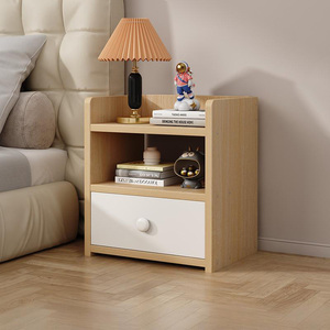 Mesa de <span class=keywords><strong>Noche</strong></span> Moderna para Adultos y Niños, Mesita de <span class=keywords><strong>Noche</strong></span> Pequeña con Cajón Blanco para Dormitorio - Product Image 1