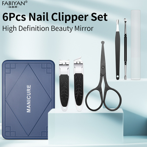 Ensemble de 6 coupe-ongles, coupe-ongles pour les doigts, <span class=keywords><strong>kit</strong></span> de coupe-ongles, ensemble de coupe-ongles, ensemble de pédicure et de manucure avec étui en plastique - Product Image 4