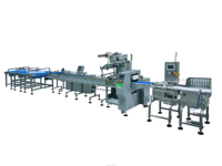 RHZB600 Machine à Emballer Horizontale à Débit Automatique pour Biscuit Légumes Fruits Popsicle Pain Cookie