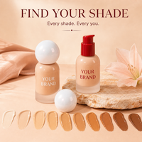 Fond de teint liquide mat à couvrance totale imperméable 30g Maquillage quotidien Service de personnalisation de marque privée