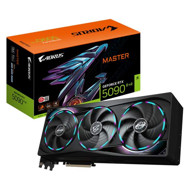 2025 New GIGABYTE AORUS GeForce RTX 5090D V2 MASTER 24G PCIE 5.0 GPU GIGABYTE 5090 AI Computing Video Cards Graphics Card Gaming