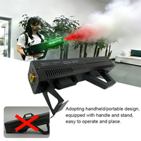 Machine à fumée électrique portable 1500W, pistolet à fumée de style fête RGB avec une distance de projection de 3 à 5 mètres