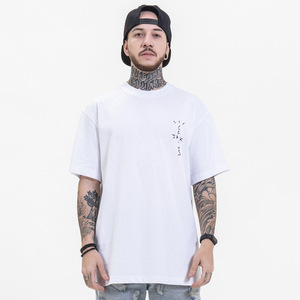 เสื้อยืดคอตตอนถักสไตล์ฮิปฮอปสำหรับผู้ชาย คอกลม แขนสั้น พิมพ์ลาย ทรงปกติ สตรีทแวร์ - Product Image 2