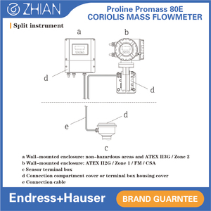 เครื่องวัดการไหลแบบดิจิตอล Coriolis ของ Endress+Hauser รุ่น Proline Promass 80E DN80 80 มม. 80F80 วัสดุสแตนเลส แบบ OEM ที่ปรับแต่งได้ - Product Image 2