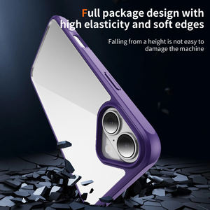 Étui <span class=keywords><strong>de</strong></span> téléphone 2 en 1 en TPU transparent avec pare-chocs, protection <span class=keywords><strong>de</strong></span> l'appareil photo surélevée, antichoc, découpes précises, étui <span class=keywords><strong>de</strong></span> téléphone pour iPhone 16 - Product Image 4