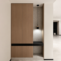 Meuble à chaussures moderne et personnalisé pour entrée, rangement de luxe pour hall d'entrée, armoire murale de qualité ENF pour buanderie, hôpital, salon