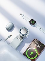 Kipas Genggam USB Isi Ulang dengan Baterai 4000mAh Desain Lipat Kipas Mini Pribadi Portabel Kontrol Tombol