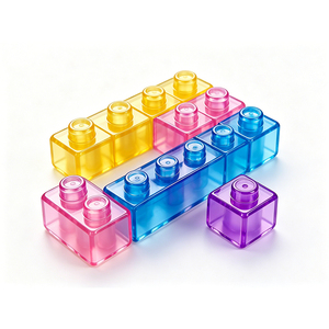 Cubes de gelée Montessori, kit de construction sensoriel pour tout-petits en TPE, jouet portable pour l'apprentissage préscolaire, développement de l'équilibre - Product Image 2