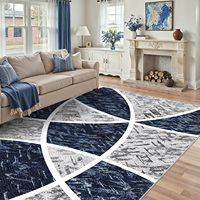 Tapis minimaliste imprimé à la machine, lavable en machine, en polyester à poils ras, antidérapant, pour la maison, le bureau et la salle d'étude