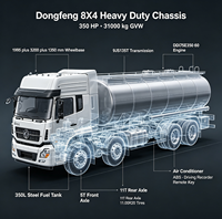 Camion-citerne de transport de liquides QTD Tianlong 8X4 neuf, 21 m³, 31 tonnes de charge utile, conduite à gauche, pour distribution d'eau purifiée