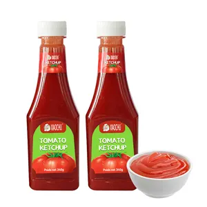 Vente en gros de ketchup de tomate pour frites pâte de tomate 340g de Chine