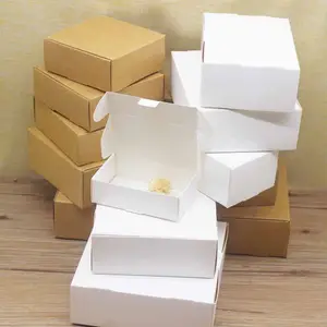 Kotak kemasan putih/Kraft Multi ukuran pesawat karton buatan tangan kustom perlengkapan penyimpanan pesta pernikahan