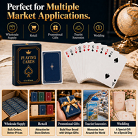 Cartes à jouer publicitaires de qualité supérieure, papier noir 310 g/m², logo de marque personnalisé, cartes à jouer personnalisées